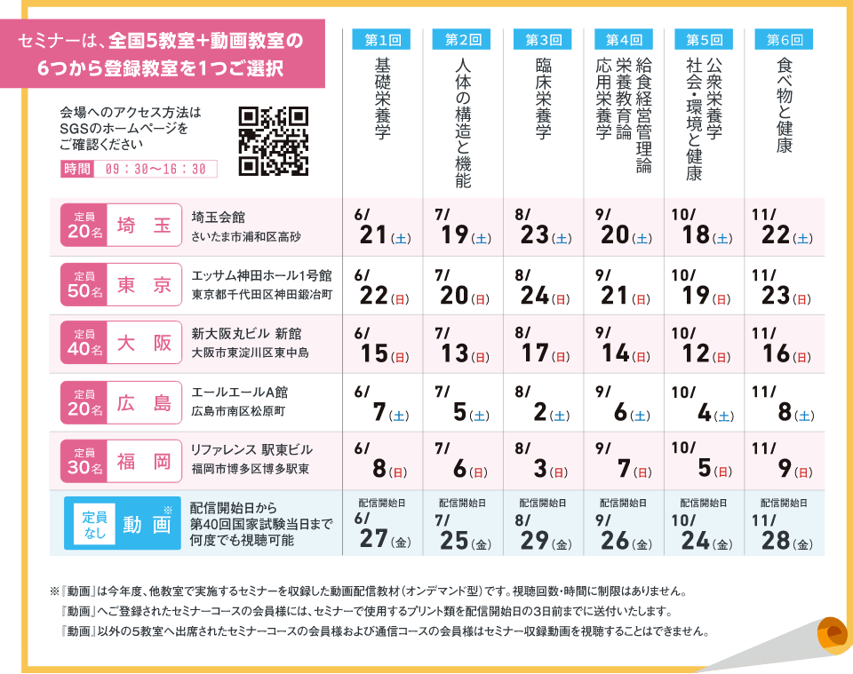 スケジュール表
